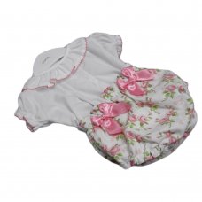 PQ211- Cerise: Baby Girls Luxury 2 Piece Outfit (0-12 Months)